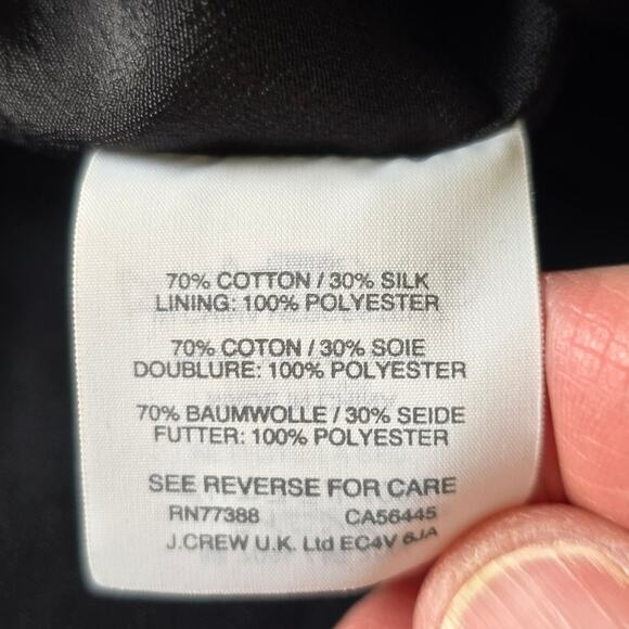 J Crew Dress Women's 8 Black Silk Blend One Shoulder Dark Romantic Feminine NEW - Picture 7 of 11